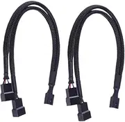 Fan Splitter Cable 2 Pack, Computer PC Case Fan Power Cable 1 to 2 Converter - 6 Inch