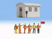 NOCH HO Scale Track Construction (building & figures)