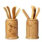 6Pcs/Set Bamboo Matcha Scoop Chashaku Food Grade Green Tea Teaspoons Teaware