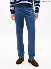Tommy Hilfiger Blue Denton Micro Print Straight Leg Chinos (H52334) | $277