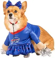 NFL Pittsburgh Steelers Officially Licensed Cheer Dog Costume by MODERN HERO Includes Dress with Faux Stuffed arms and Tinsel pom-poms and Satin Bow Headband, Size XXL