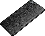 nincyee Genuine Leather Case for iPhone 8/iPhone SE 2020/2022,Classic Crocodile Pattern Real Leather Full Coverage Bumper Case (All-Inclusive)