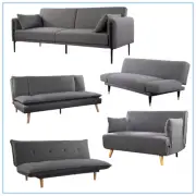 Foret Sofa Bed Futon Recliner Foldable Lounge Couch Convertible Grey 5 Style