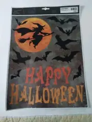 Vintage Color Halloween Window Decorations Static Cling