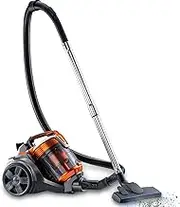 Bagless Cylinder Vacuum Cleaner, 3600W Carpet Cleaner and 3.5L Hard Floor Cleaner, Lightweight and Low Noise, HEPA Filter, Extendable Hose, Comes with Attachments, for Home Use