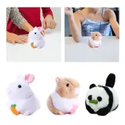 Plush Toy with Wagging Tail Rotating Interactive Cartoon Plush Animal Decoration