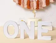 Wooden One Letters Sign for 1st Birthday - 1st Birthday Decorations, Baby Photography Prop, Cake Smash Prop,Newborn Props