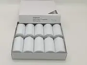 10 SPOOLS of 1000 Yards 100% Polyester Sewing OVERLOCKER Thread, Premium Quality by MNJ-Trimmings (White)