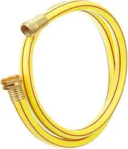 Homes Garden 4 ft. Short Garden Hose 5/8 inch Yellow Water Hose Commercial Brass Coupling Fittings for Household, Industrial 5 Years Warranty #G-H153A06