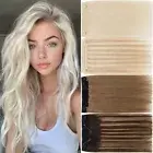 Thick Weft Wire Clip In Real Remy Human Hair Extensions Hairpiece Hidden Ring