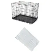 YES4PETS 48' Collapsible Metal Dog Crate Cat Cage With Mat