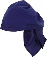 [LIFKOME] Chef Hat for Men Japanese Turban Fashionable and Functional Kitchen Headwear Dark Blue