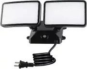 FAGUANGAO Dusk to Dawn LED Security Light18W Plug in Flood Light Outdoor5000K..