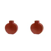 2x Ben David Dune Ceramic Flower Vase Display Home Decor One Size Terracotta