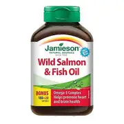 Jamieson Vitamins Wild Salmon And Fish Oil Bonus Size, 200 Softgels