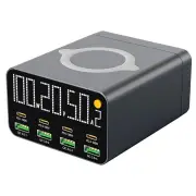 Bakeey WLX-M1 120W 8-Port USB PD Charger Wireless Charger 4USB-A+4USB-C PD3.0 PPS QC3.0 SCP FCP AFC Apple2.4 BC1.2 Fast