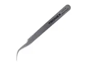 Menda 7-TA-CH - High Precision Tweezer, Curved Fine Sharp Tip, Style 7, Titanium