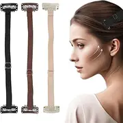 3 Pieces Face Lifting Tape Facelift Tape Tapes Face Lifting Band Facelift Bands with Clips Invisible Face Lift Tape for Chin, Face Neck and Eyes