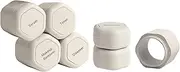 Cadence Travel Containers - Full Skincare Set - Magnetic Travel Capsules - 2 Small (0.56oz), 4 Medium Capsules (1.32oz), & Extender (1.43oz) with Multiple Labels for Better Organization - Sand