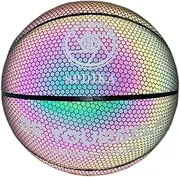 Dickly Luminous Basketball Size 7 Team Sports Holographic Glowing Basket Ball for Indoor Outdoor Night Game Boys Girls Children Adults Men Women