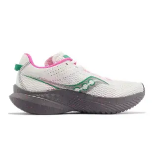 【SAUCONY 索康尼】競速跑鞋 Kinvara 14 女鞋 白 岩石灰 綠 輕量 訓練 運動鞋 索康尼(S1082385)