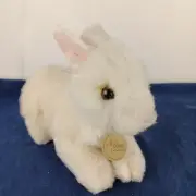 Miyoni By Aurora Small White Rabbit Plush Realistic Stuffed Animal Toy Tags