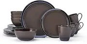 Mikasa Elura Espresso 16 Piece Dinnerware Set, Service for 4