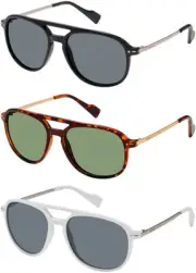 Ben Sherman Reggie Polarized Men's Slim Temple Pilot Sunglasses - BSREGGIE