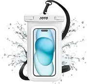 JOTO Universal Waterproof Phone Pouch Cellphone Dry Bag Case for iPhone 16 15 14 13 12 11 Pro Max Mini Plus Xs XR X 8 7 6S, Galaxy S24 S23 S22 S21 Plus Note, Pixel up to 7" -White