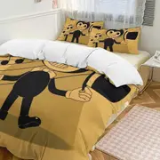 a1176 Bendy And The Ink Machine 3-Piece Bedding Set Soft Warm And Comfortable Soft Bed Set with 1 Duvet Cover And 2 Pillowcases for Bedroom jfr1176