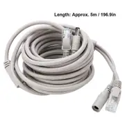5M/10M/15M/20M RJ45+DC Ethernet CCTV Cable for IP Cameras NVR System 10Mbps100Mbps (5M)