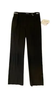 NWT $515 Dolce & Gabbana Size 42 8 Dress Pants Black Tuxedo Logo Boot Cut Wool