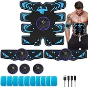 Muscle Stimulator Machine | 8 Modes and 19 Intensity Women Muscle Stimulator Trainer - LED Display Rechargeable Muscle Trainer for Men