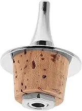 iplusmile Absinthe Bottle Plug Pour Spout Lids Pourer with Cork Stopper Metal Wine Bottle Stopper Decanter Cork Dasher Tops for Bitters Liquor Pourer Tops Pour Spout Caps Metal Silver