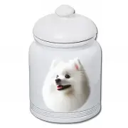 Japanese Spitz Ceramic Treat Jar