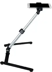 Table Top Webcam Tripod with Cellphone Holder, Overhead Phone Mount, Ajustable Teaching Online Stand for Live Streaming and Online Video and Food Crafting Demo Drawing Sketching Recording/300