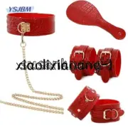 Couples Binding Set Slaver Restraint Collars Handcuffs Ankle Cuffs Bundle Game
