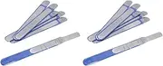 Mellisso 12 Pieces Stainless Steel Nail File Double-Sided Diamond Nail File Metal Nail File Manicure File for Family and Travel