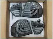 1 Pair Tail Lights Plug and Play Turning Rear Assembly Compatible with 3 Series E90 2005-2008(Black)