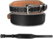 PU Leather Contoured Weightlifting Belt with Steel Roller Buckle Support Powerlifting Weightlifting Heavy Duty Workout Training Strength