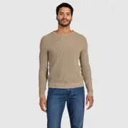 GUESS Beige Olex Knitted Sweater Size: Large, Cotton