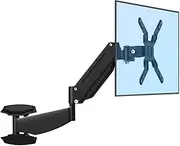 SUPTEK Gas Spring Arm Wall Mount 49Inch，Single Heavy Duty Monitor Wall Mount for 34 to 49Inch & 17.6-46.2lbs Computer Screens，Articulating Full Motion Adjustable Arm Wall Stand with MAX VESA 200*200MM