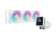 DeepCool MYSTIQUE 360 WH ARGB High-Performance Liquid Coolers, 5th Gen Pump 360mm Radiator, 2.8' 640x480 TFT Screen R-LX360-WHDSNMCP-G-1
