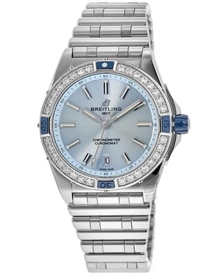New Breitling Super Chronomat Automatic 38 Ice Women's Watch A17356531C1A1