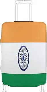 [Joisal] Dominica Flag Official Luggage Covers Fit 18-32 Inch Luggage, Airplane Travel Essentials, India Flag, L 26-28 in