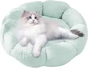 Cat Beds for Indoor Cats, Soft Cat Cave Flower Warm Cat Beds, Plush Pet Beds Washable Calming Cat Nest for Indoor Dogs, Small Cats & Pets