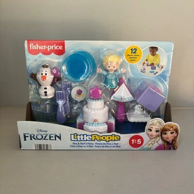 New Fisher Price Little People Frozen Elsa & Olaf’s Party Set Disney