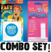 GELLING JOKE + FART POWDER Gas Stink Prank GAG Magic Slush Water Drink Sludge