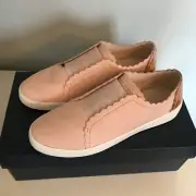 New Cole Haan Women's Grand Crosscourt Slip-on Sneaker Peach Blush Nubuck 9.5