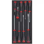 9pc Ampro Xtro-Soft Grip Screwdrivers Phillips & Slotted Tool Kit Set TS42993
